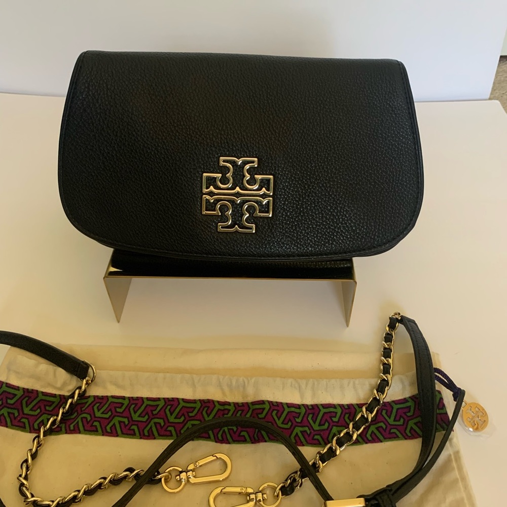 Tory Burch Fold-over Black Crossbody